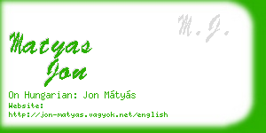 matyas jon business card